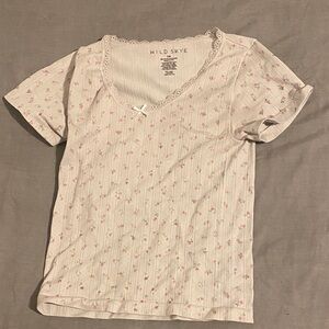 Wild Skye White Floral Tee